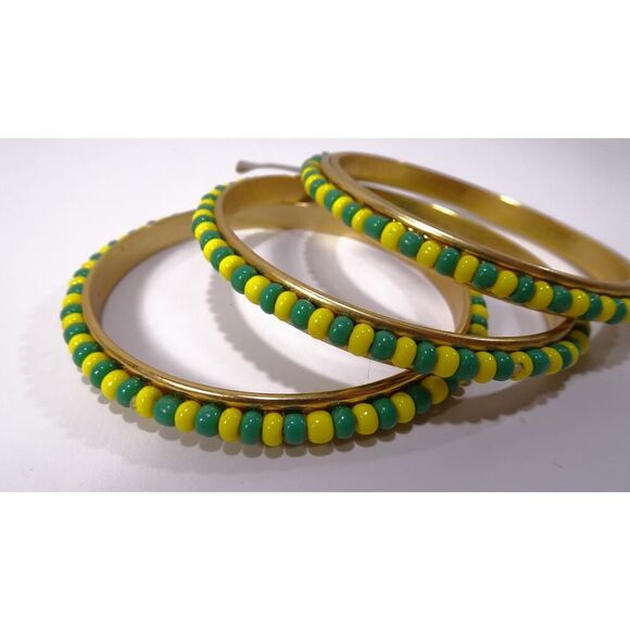 Neiman Marcus Lee Angel Women's Bead Stackable Bangle Bracelet Set 3 NWT 158 - Picture 11 of 13